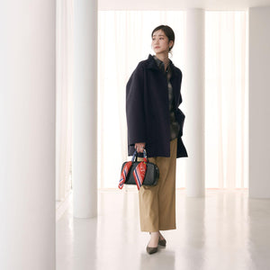 バイカラー リバー Aライン コート