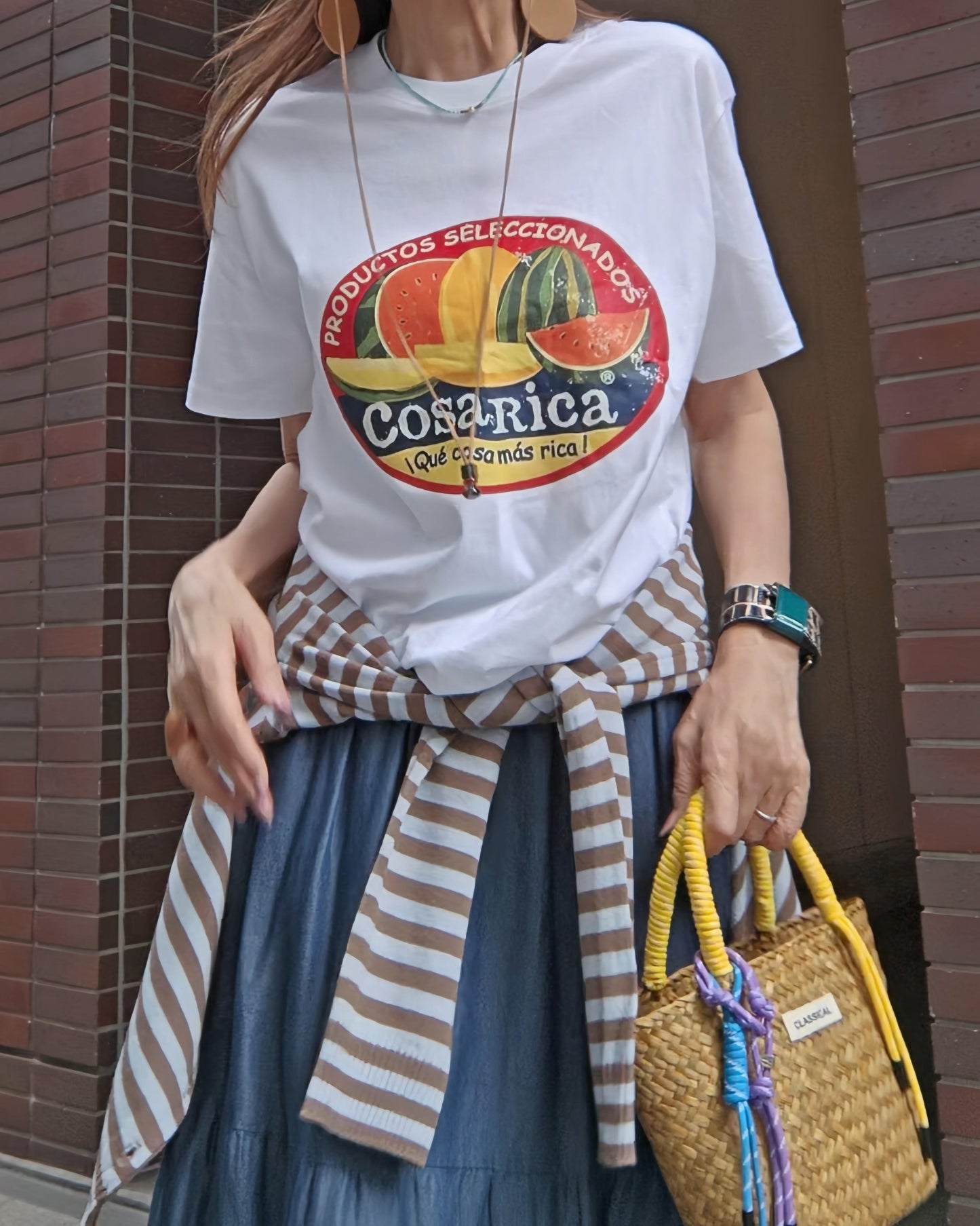 ヴィンテージタッチのスイカＴシャツ