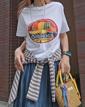 ヴィンテージタッチのスイカＴシャツ