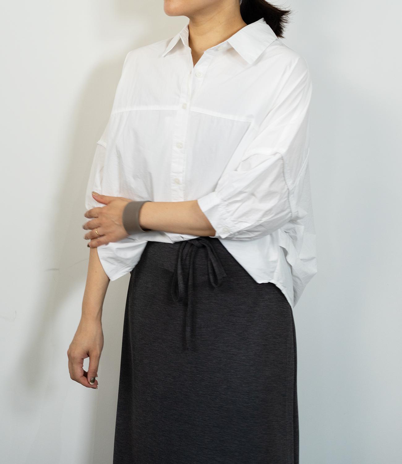 ギャザースリーブ半袖シャツ