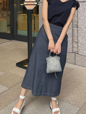 デニムステッチスカート