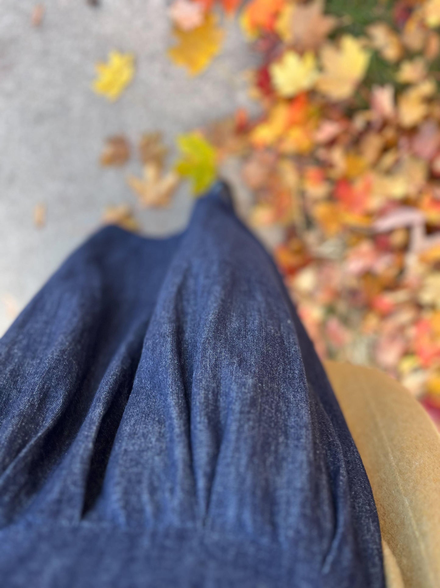 タックデニムマキシスカート