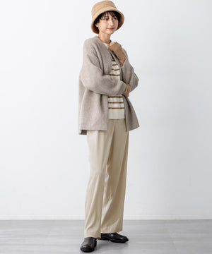 ラクーンブレンドダブルフェイス ニット アウター