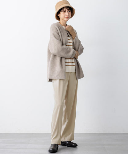 ラクーンブレンドダブルフェイス ニット アウター