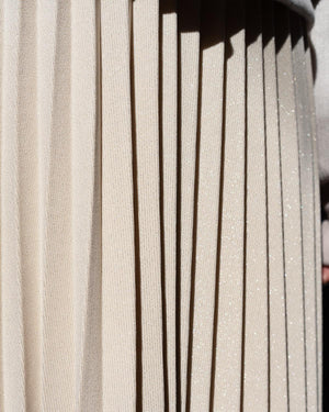 ラメプリーツフレアスカート