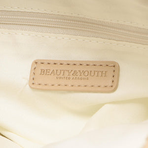 レザーライク×メッシュ コンビ ショルダーバッグ