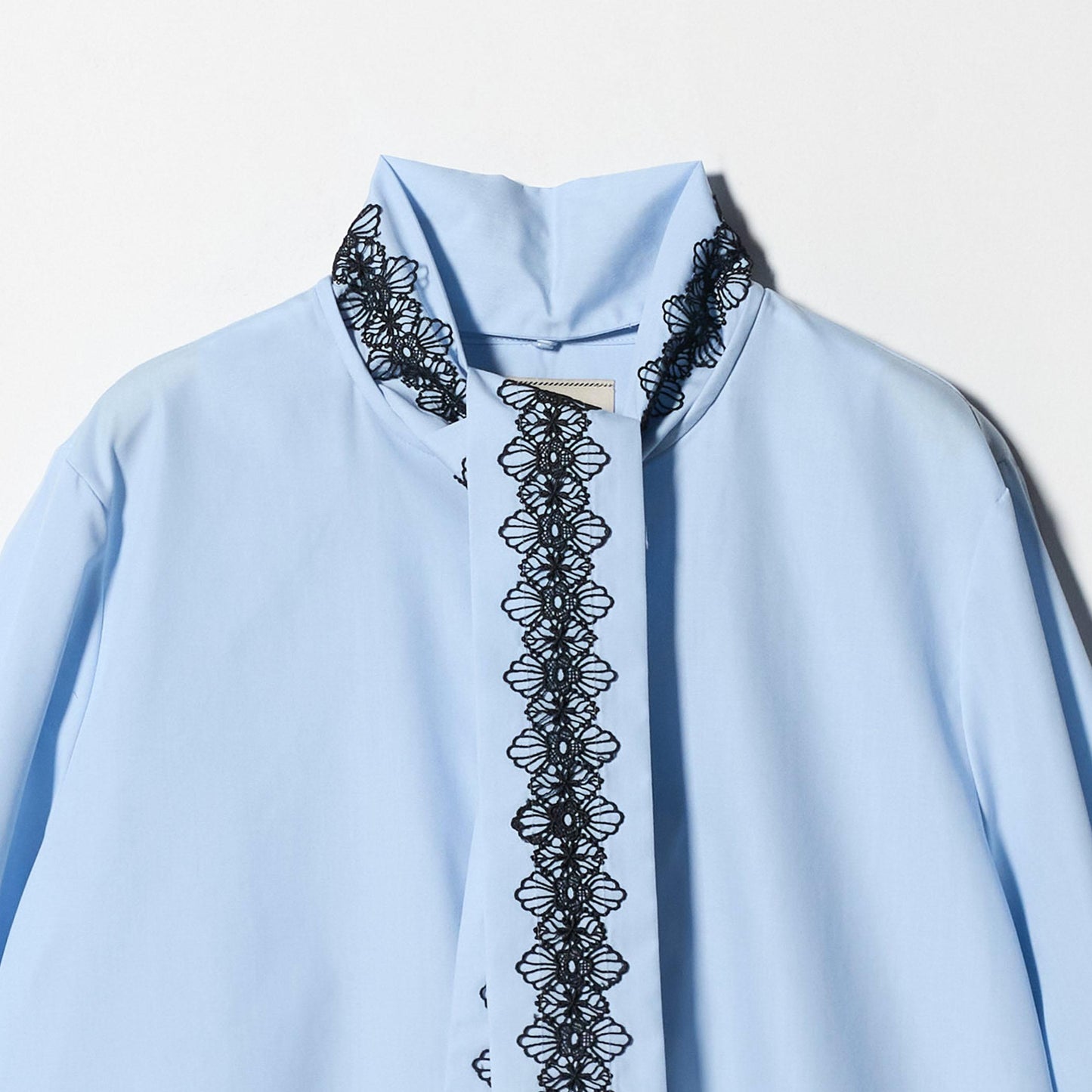 レース コンビ ボウタイ リボン ブラウス ‐ウォッシャブル‐