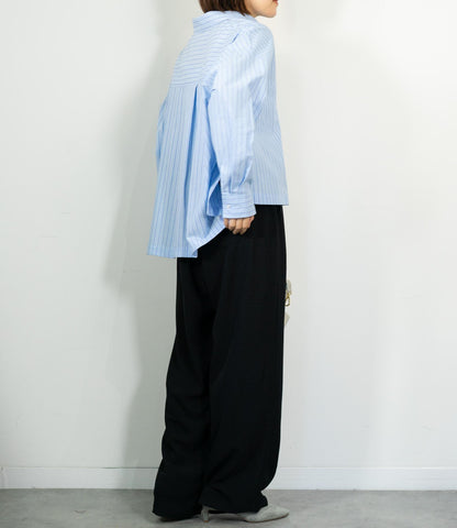 先染めストライプシャツ