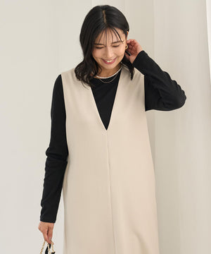 コットンカシミヤ クルーネックカットソー