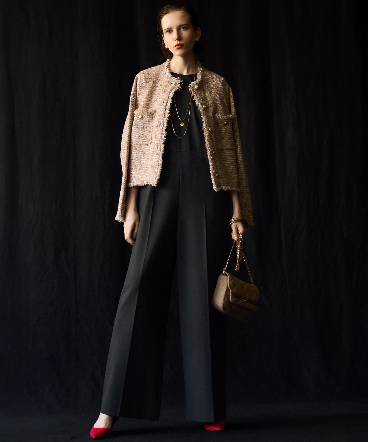 スエード キルティング ショルダーバッグ