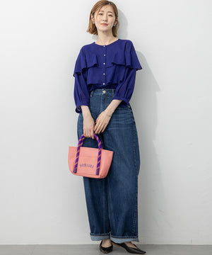 クリアトリコットジャージー フリルデザイン カットソー