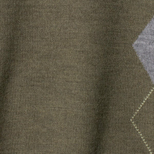 ウール アーガイル&ソリッドベスト