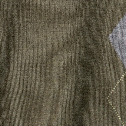 ウール アーガイル&ソリッドベスト