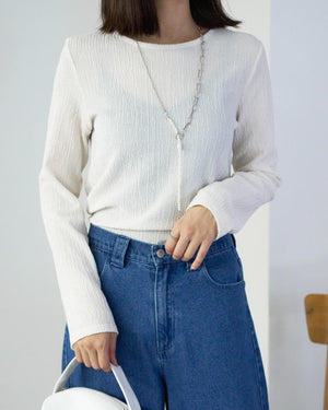 微光沢ランダムシアーカットソー