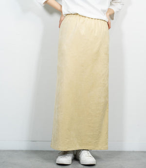 ストレッチスウェードライクIラインスカート