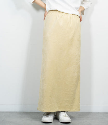 ストレッチスウェードライクIラインスカート