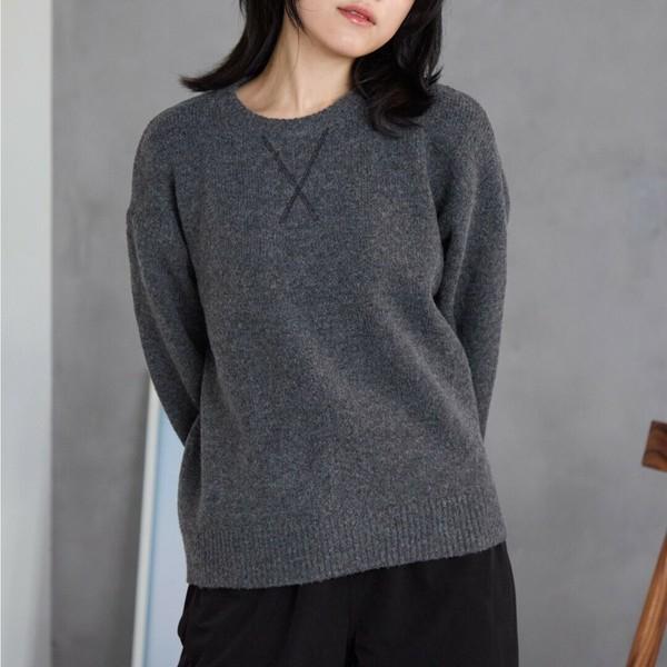 ウール混ガゼットニット