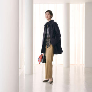 バイカラー リバー Aライン コート