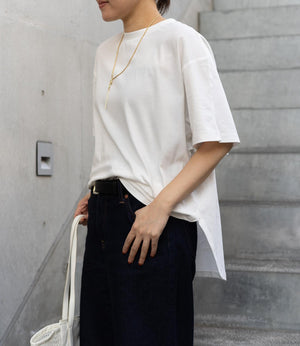 【吸水速乾・接触冷感】バックフリルドッキングカットソー