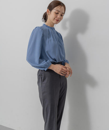 ライトデシンフリル襟 ブラウス