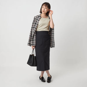 ブライトリブ フレンチスリーブ プルオーバー カットソー -制菌-