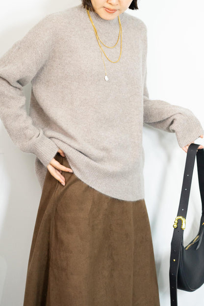 FOX混バックスリットオーバーニット