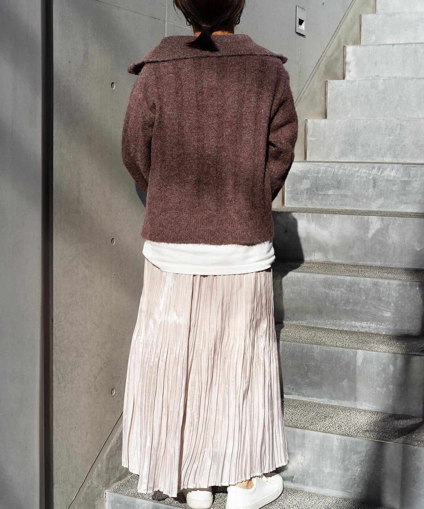 ハーフジップニット