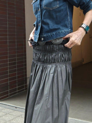 シャーリングフレアスカート