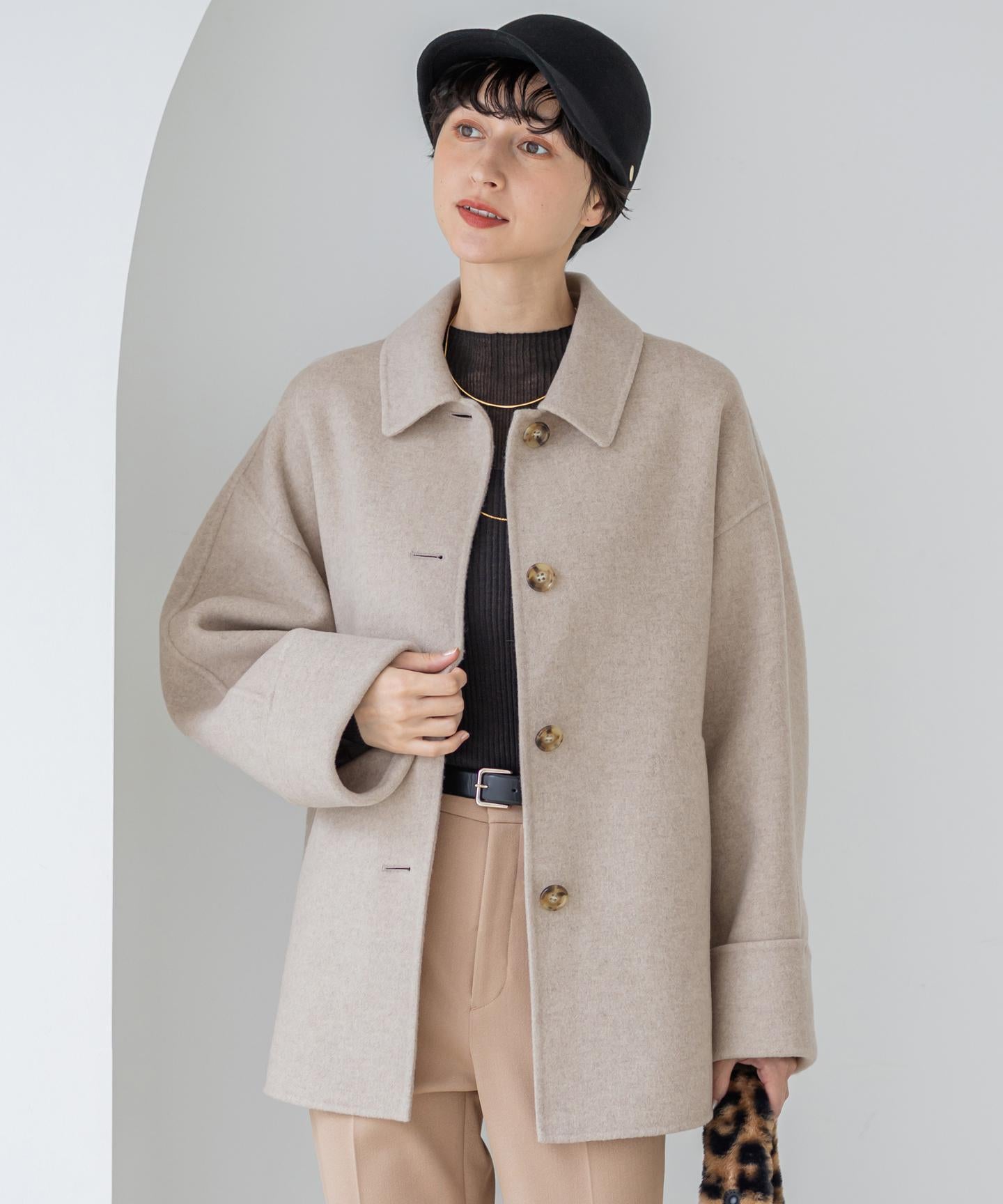 MANTECOPure リバー ステンカラーコート