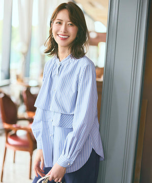 ラッフルレイヤード ブラウス