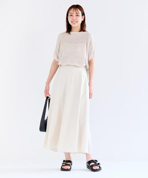 リネンレーヨン セミフレアスカート
