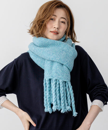 ブラッシュドエアーウール ニット マフラー