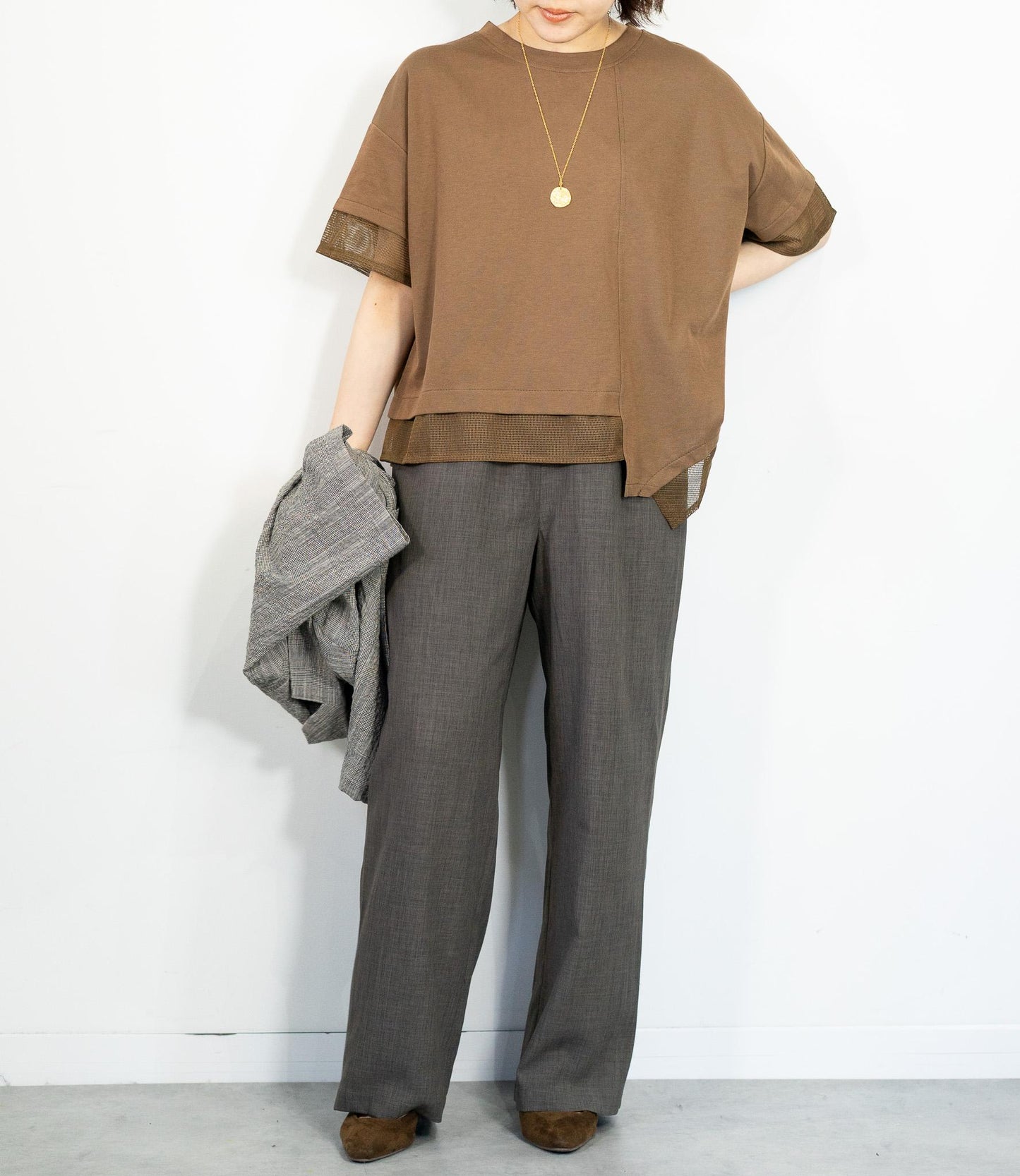メッシュデザインTシャツ