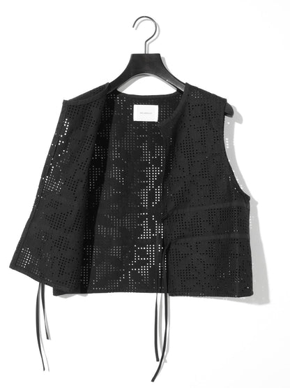 MIDIUMISOLID for Ladies レースショートベスト