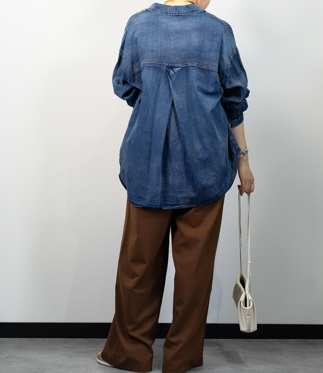 デニムライクシャツ