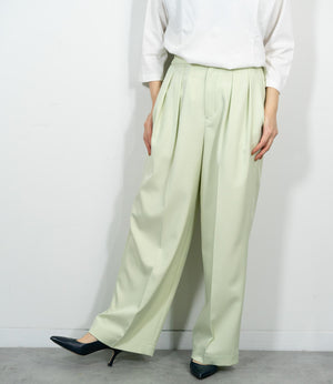 センタープレスセミワイドパンツ