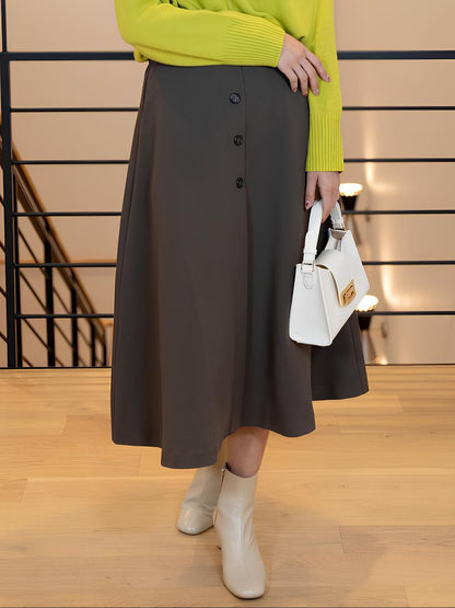 フレアボタンスカート