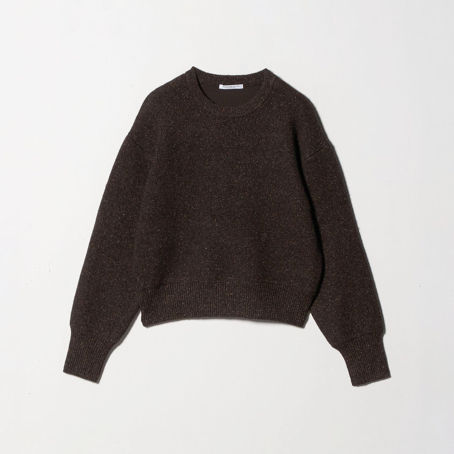 ウールブレンド シルクネップ ニットプルオーバー