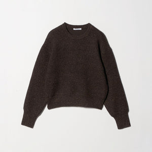 ウールブレンド シルクネップ ニットプルオーバー