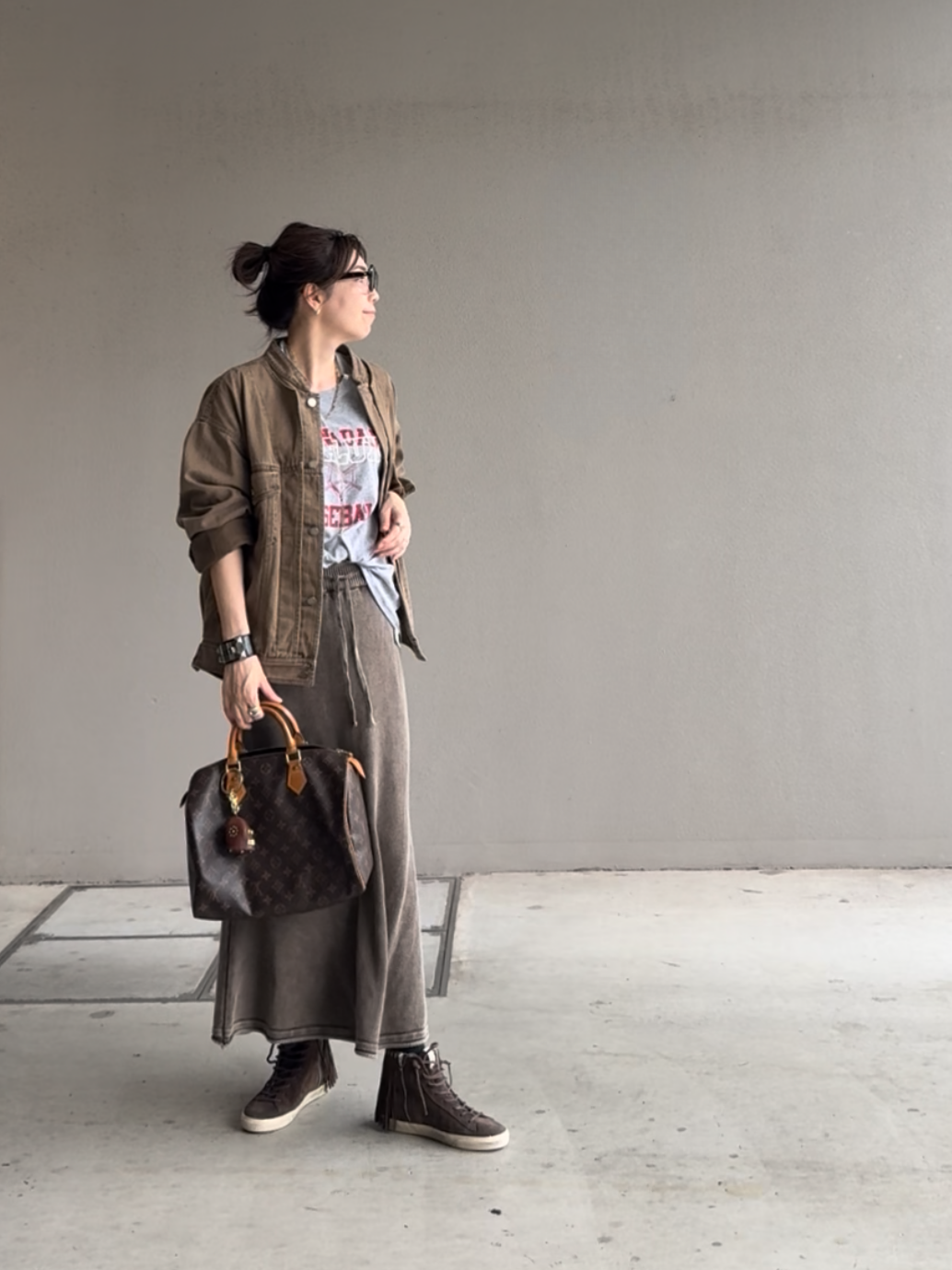 ヴィンテージウォッシュニットスカート