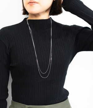 シャープダブルロングネックレス