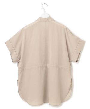 ライトシアーマットクロス ミリタリーディティール シャツ