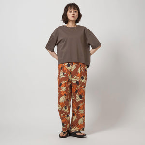 アート フラワー プリント パンツ