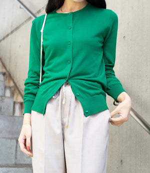 【UV加工・接触冷感】クルーネックカーディガン