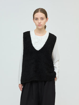 mizuiro ind へアリーVネックベスト