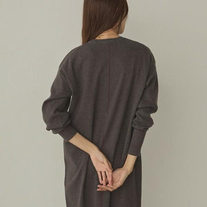 バイカラーストレートニットワンピース