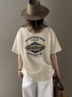 HaritageロゴバックプリントT