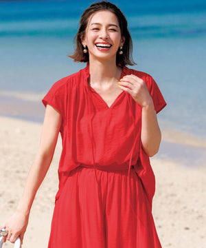 ヴィンテージシアー ギャザーワイドパンツ