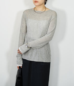 レイヤード風シアースリムニット