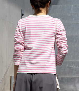 ボーダースナップカーディガン